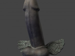 wings phallic sculpture from pompei 3D Print Model