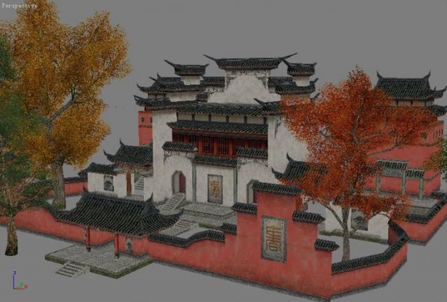 ancient architecture 004 3D Model .c4d .max .obj .3ds .fbx .stl .blend 