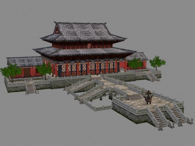 ancient architecture 005 3D 모델 .c4d .max .obj .3ds .fbx .stl .blend 
