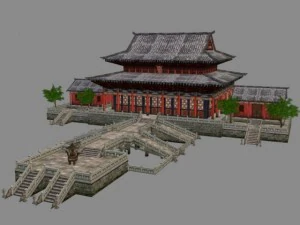 古代建築005 3Dモデル