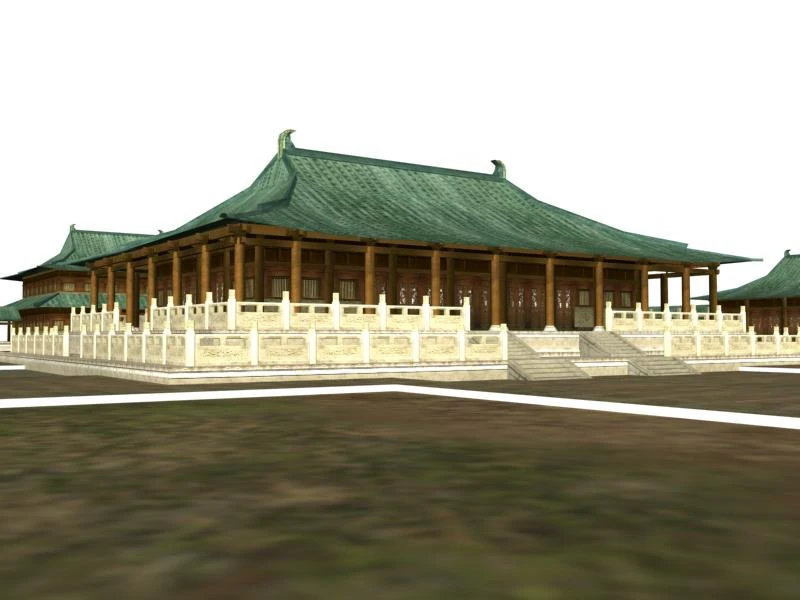 古代建築008 3Dモデル .c4d .max .obj .3ds .fbx .stl .blend 