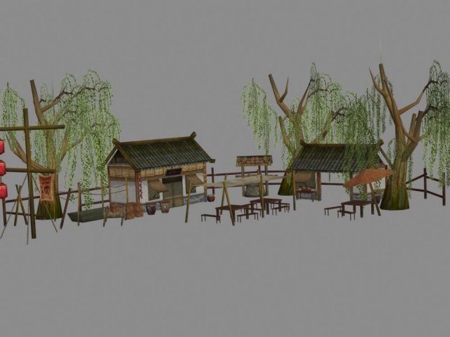 ancient architecture 016 3D 모델 .c4d .max .obj .3ds .fbx .stl .blend 