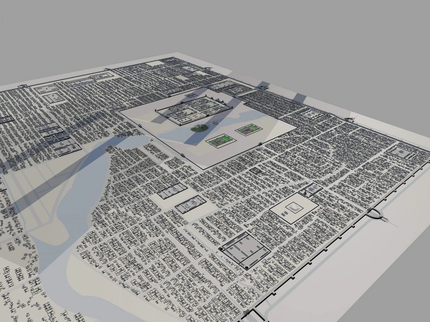 sitio de la ciudad de dadu de la dinast&iacute;a yuan 1 Modelo 3D .c4d .max .obj .3ds .fbx .stl .blend 