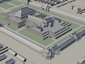 sitio de la ciudad de dadu de la dinast&iacute;a yuan 1 Modelo 3D