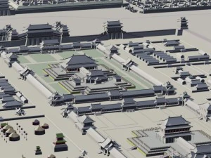 sitio de la ciudad de dadu de la dinast&iacute;a yuan 1 Modelo 3D