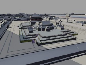 sitio de la ciudad de dadu de la dinast&iacute;a yuan 1 Modelo 3D