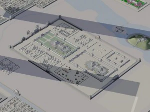 sitio de la ciudad de dadu de la dinast&iacute;a yuan 1 Modelo 3D