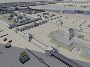 sitio de la ciudad de dadu de la dinast&iacute;a yuan 1 Modelo 3D