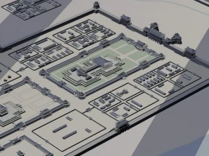 sitio de la ciudad de dadu de la dinast&iacute;a yuan 1 Modelo 3D