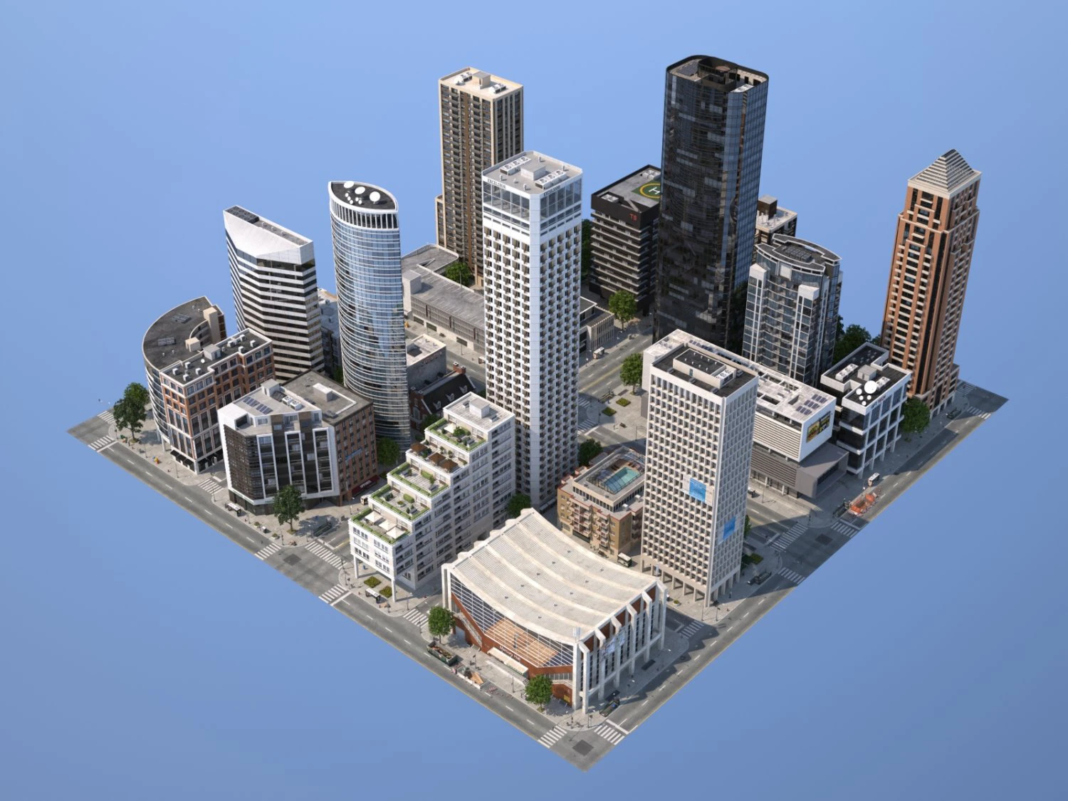 city kc6 3D Model .c4d .max .obj .3ds .fbx .stl .blend 