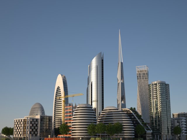 city kc8 3D Модель .c4d .max .obj .3ds .fbx .stl .blend 