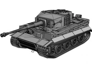 tigre 1 tanque Modelo 3D