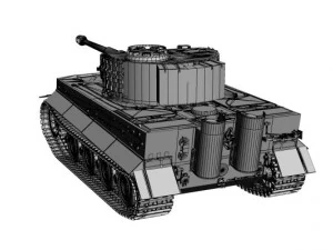 tigre 1 tanque Modelo 3D