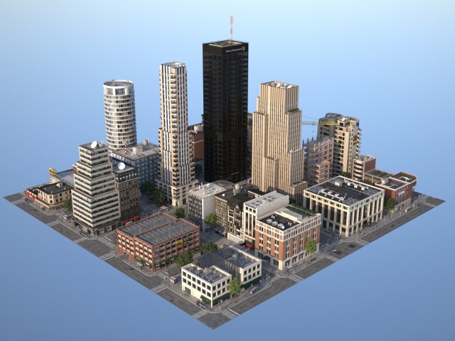 city kc2 Model 3D .c4d .max .obj .3ds .fbx .stl .blend 