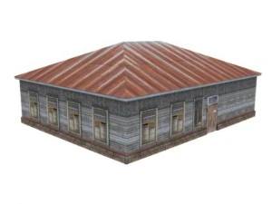 old building drugstore 3D Model