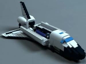 LEGO Space Shuttle ad alto dettaglio Modello 3D