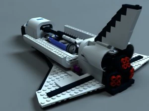 lego space shuttle  high detail 3D Model
