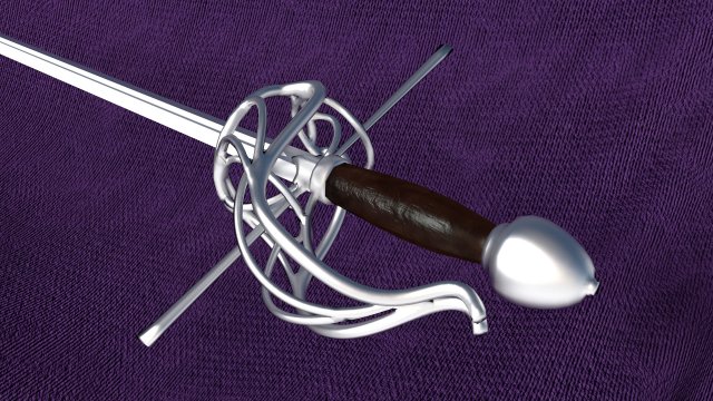 rapier Model 3D .c4d .max .obj .3ds .fbx .stl .blend 