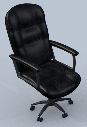 leather office chair 3D Модель .c4d .max .obj .3ds .fbx .stl .blend 