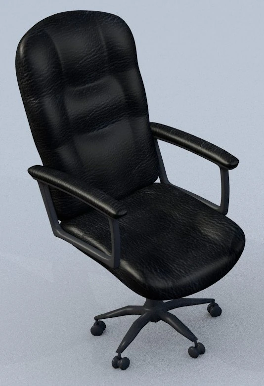 leather office chair 3D Model .c4d .max .obj .3ds .fbx .stl .blend 