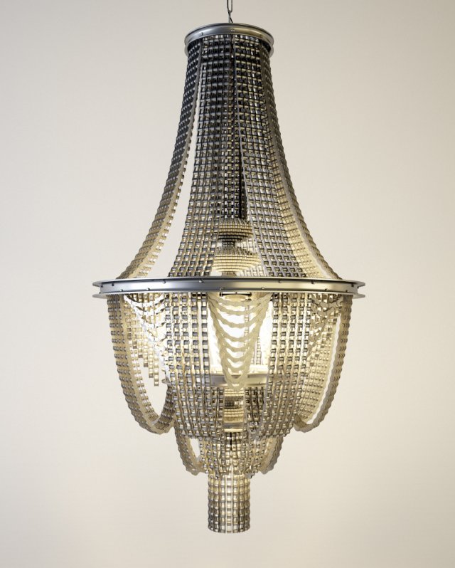 upcycled bicycle chain chandeliers 3D Модель .c4d .max .obj .3ds .fbx .stl .blend
