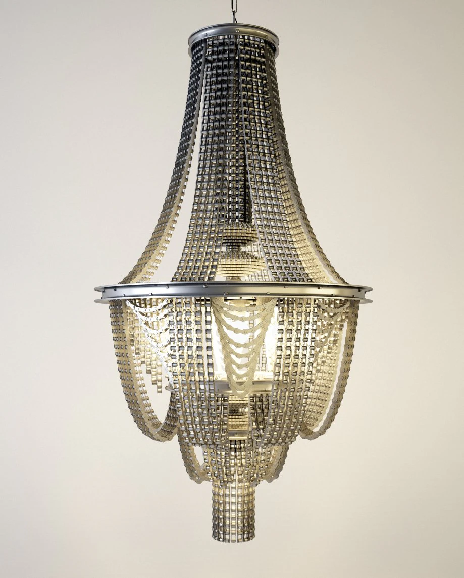 upcycled bicycle chain chandeliers 3D Model .c4d .max .obj .3ds .fbx .stl .blend