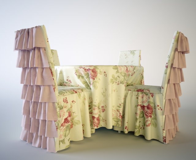 banquet table and chair Modelo 3D .c4d .max .obj .3ds .fbx .stl .blend 