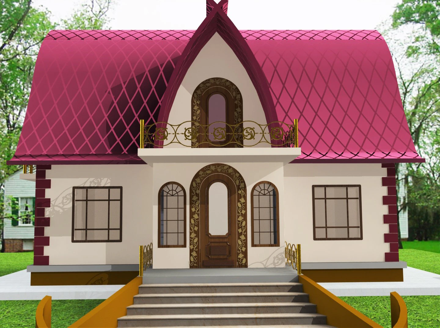 exterior house 3D Model .c4d .max .obj .3ds .fbx .stl .blend 