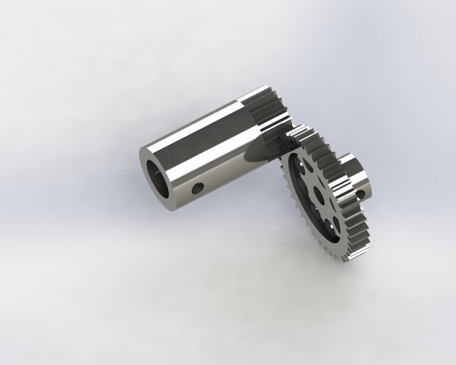 shaft and gear 3D Модель .c4d .max .obj .3ds .fbx .stl .blend 