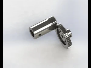 eje y engranaje Modelo 3D