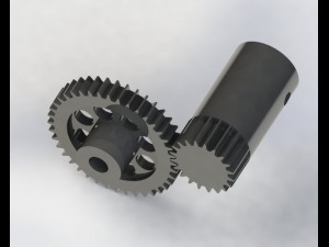 shaft and gear 3D Модель
