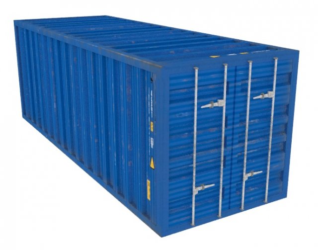 low poly container 3D Модель .c4d .max .obj .3ds .fbx .stl .blend 