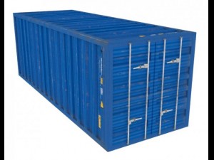 low poly container Modello 3D