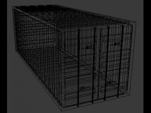 low poly container 3D Модель