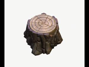 cartoon stump 3D-Modell