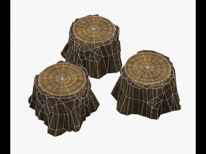 cartoon stump 3D Model