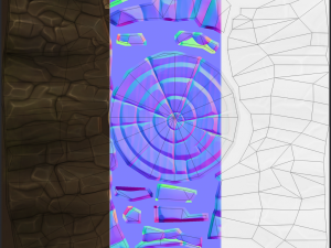 cartoon stump 3D 模型