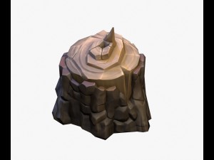 cartoon stump 02 3D-Modell