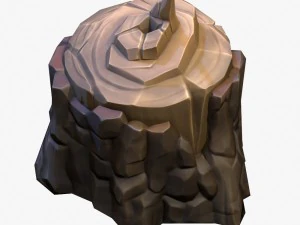 cartoon stump 02 3D Model