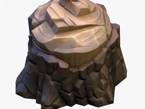 cartoon stump 02 3D Model