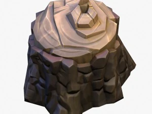 cartoon stump 02 3D Model
