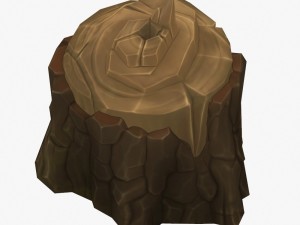 cartoon stump 02 3D 模型