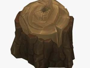 cartoon stump 02 3D Model