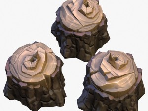 cartoon stump 02 3D 模型