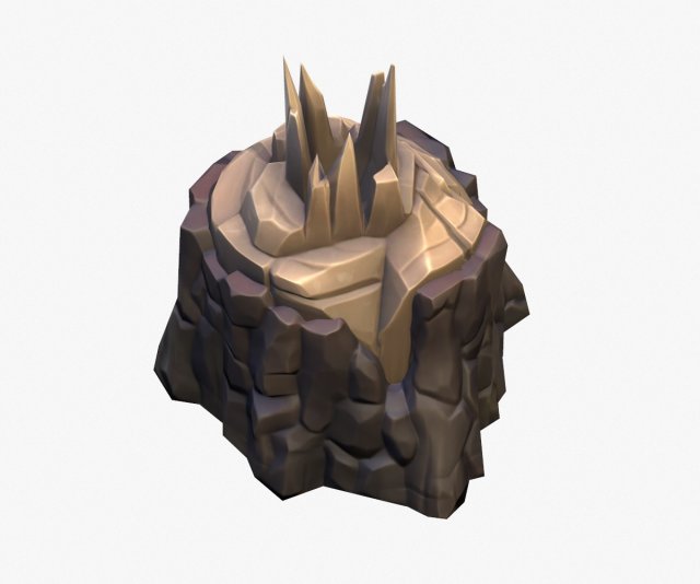cartoon stump 03 Model 3D .c4d .max .obj .3ds .fbx .stl .blend 
