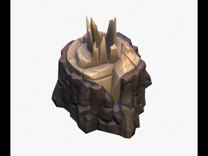 cartoon stump 03 3D-Modell