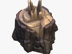 cartoon stump 03 Model 3D