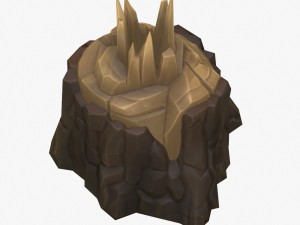 cartoon stump 03 Model 3D