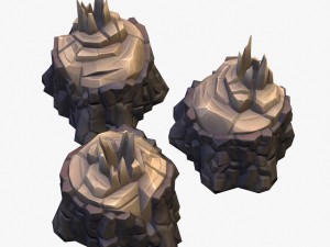 cartoon stump 03 Model 3D
