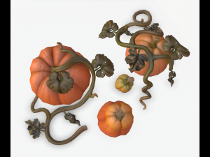 cartoon pumpkins 3D Model